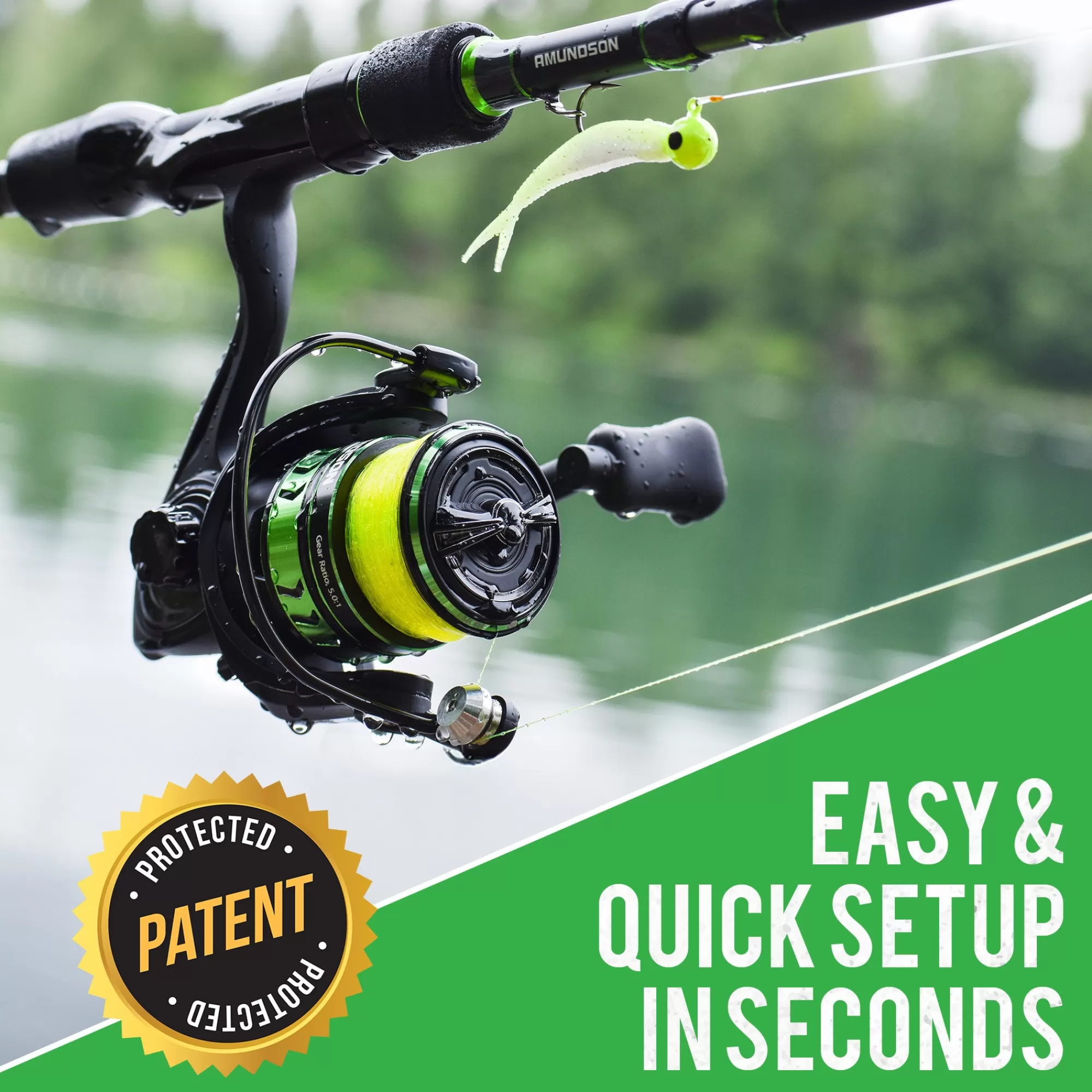 Amundson Combos^Savvy Rider Trek Folding Fishing Rod Combo (All-in-One Fishing Kit)