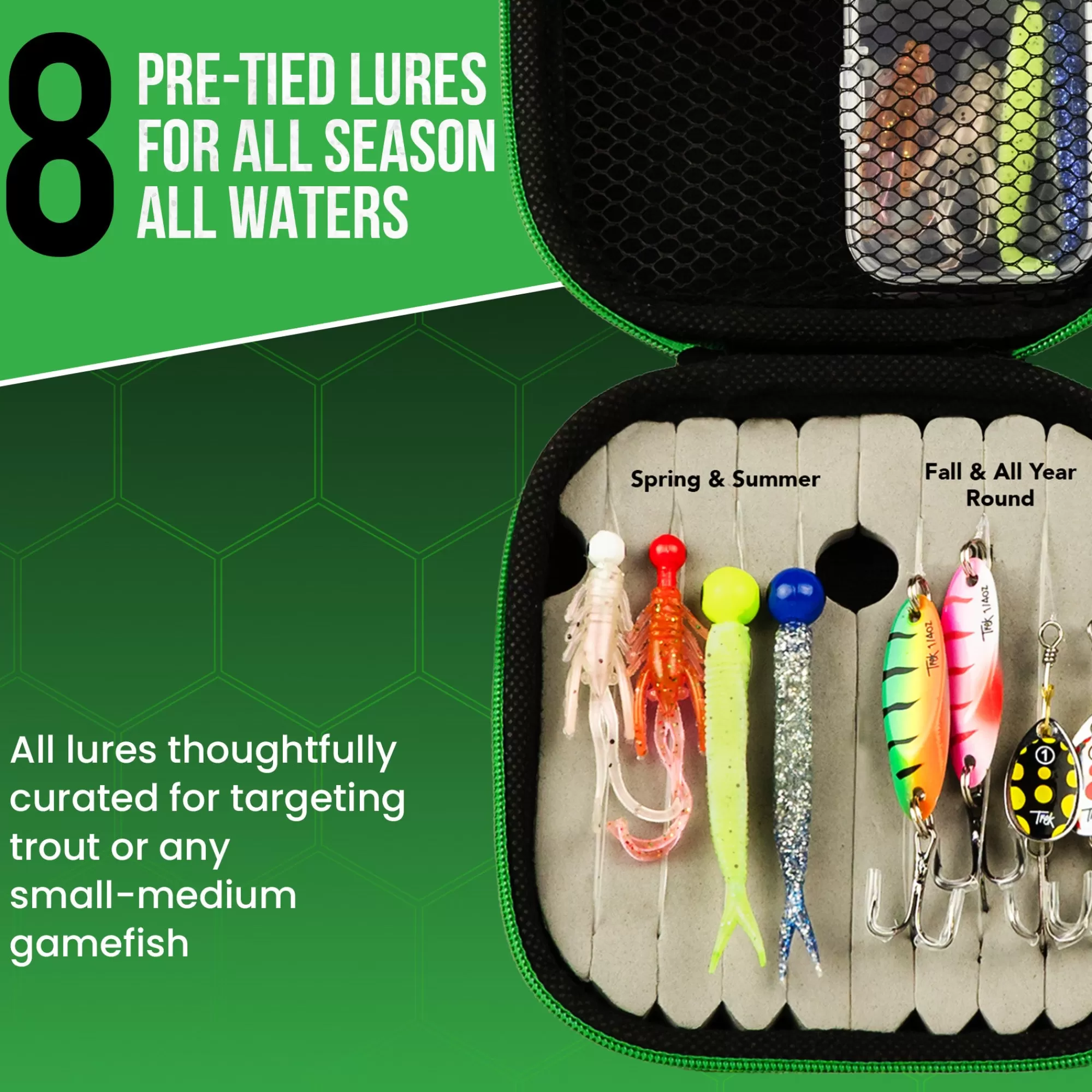 Amundson Combos^Savvy Rider Trek Folding Fishing Rod Combo (All-in-One Fishing Kit)